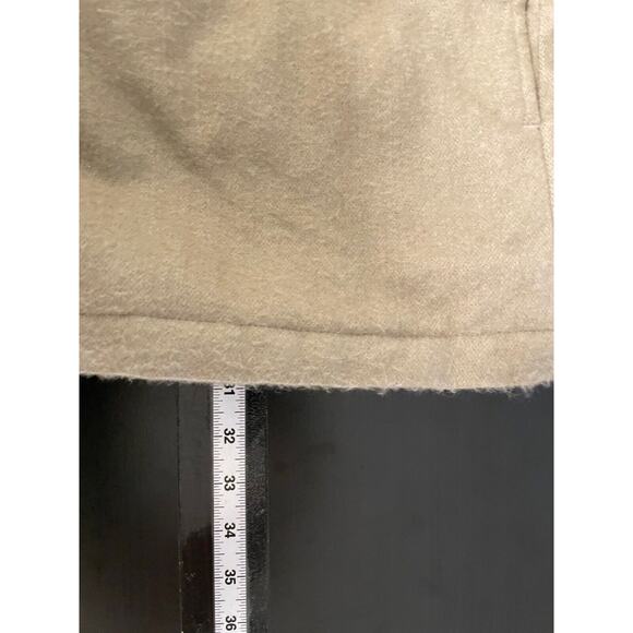 Vintage Men Shirt Jacket Large Brown Wool Blend Quilted Suede Collar Chore FLAW - Picture 10 of 11